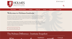 Desktop Screenshot of holmes.edu.au